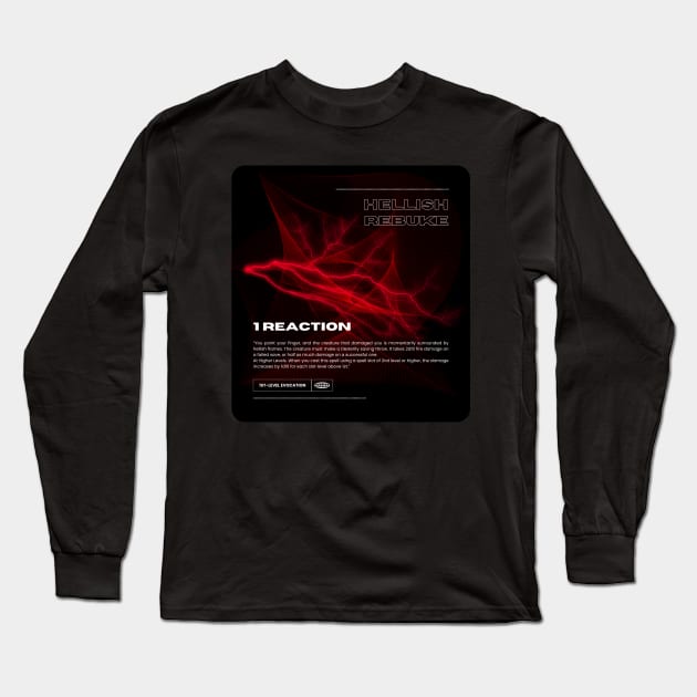 Hellish Rebuke Dnd 5e Spells Tarot Card Dungeons and Dragons Gift Long Sleeve T-Shirt by JaeSlaysDragons